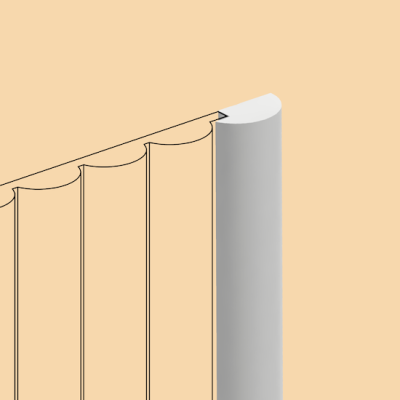 Финишный молдинг LF135B LONG NP для стеновых панелей